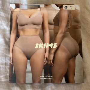 Skims Seamless Sculpt High Waist Brief LARGE